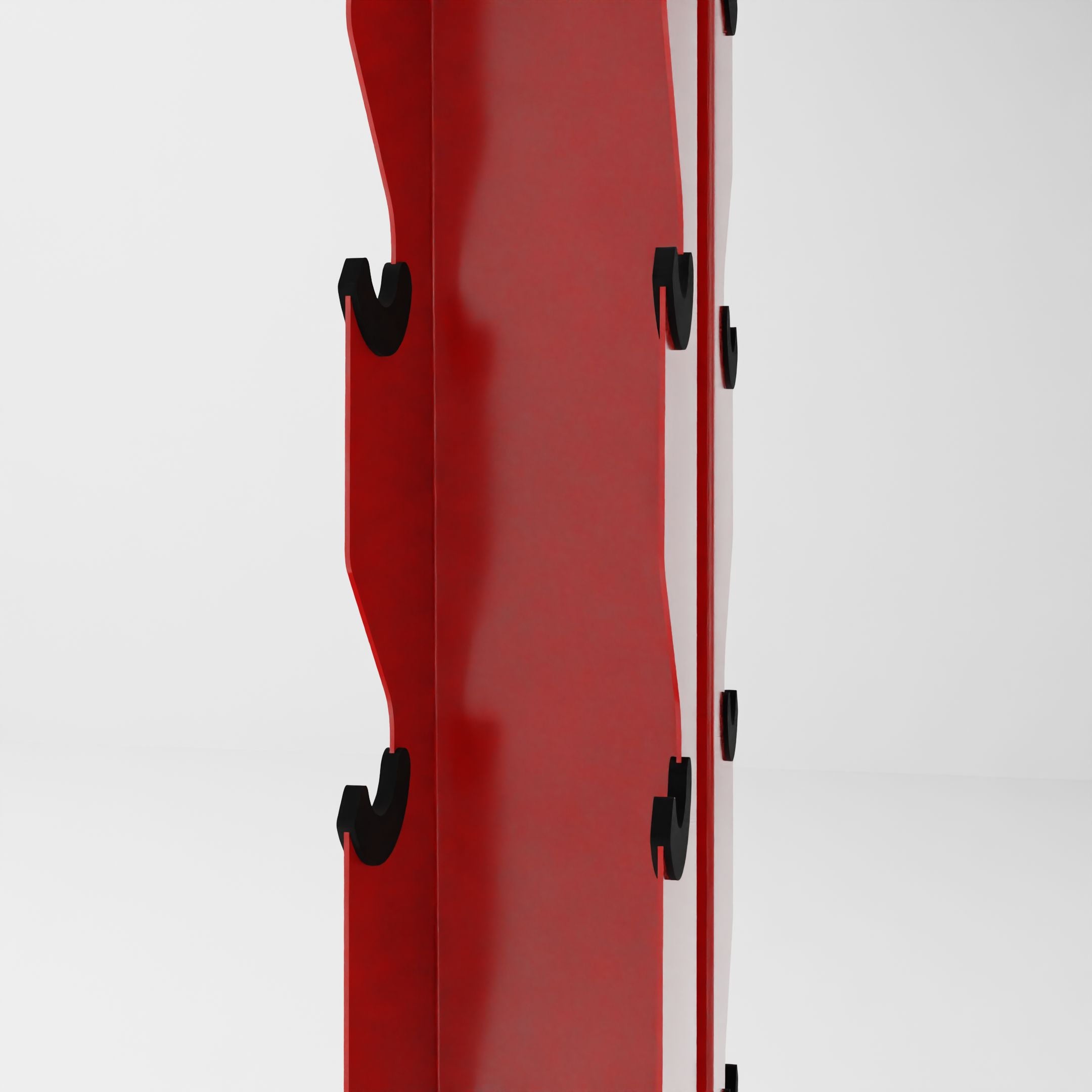 red delta 10-tier vertical dumbbell storage rack middle side view