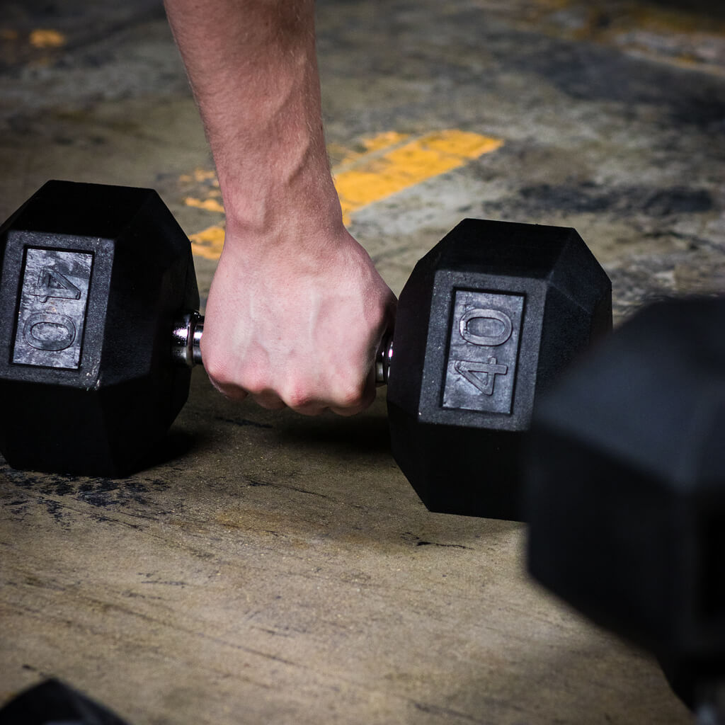 5-40lb PRx Rubber Hex Dumbbell Set