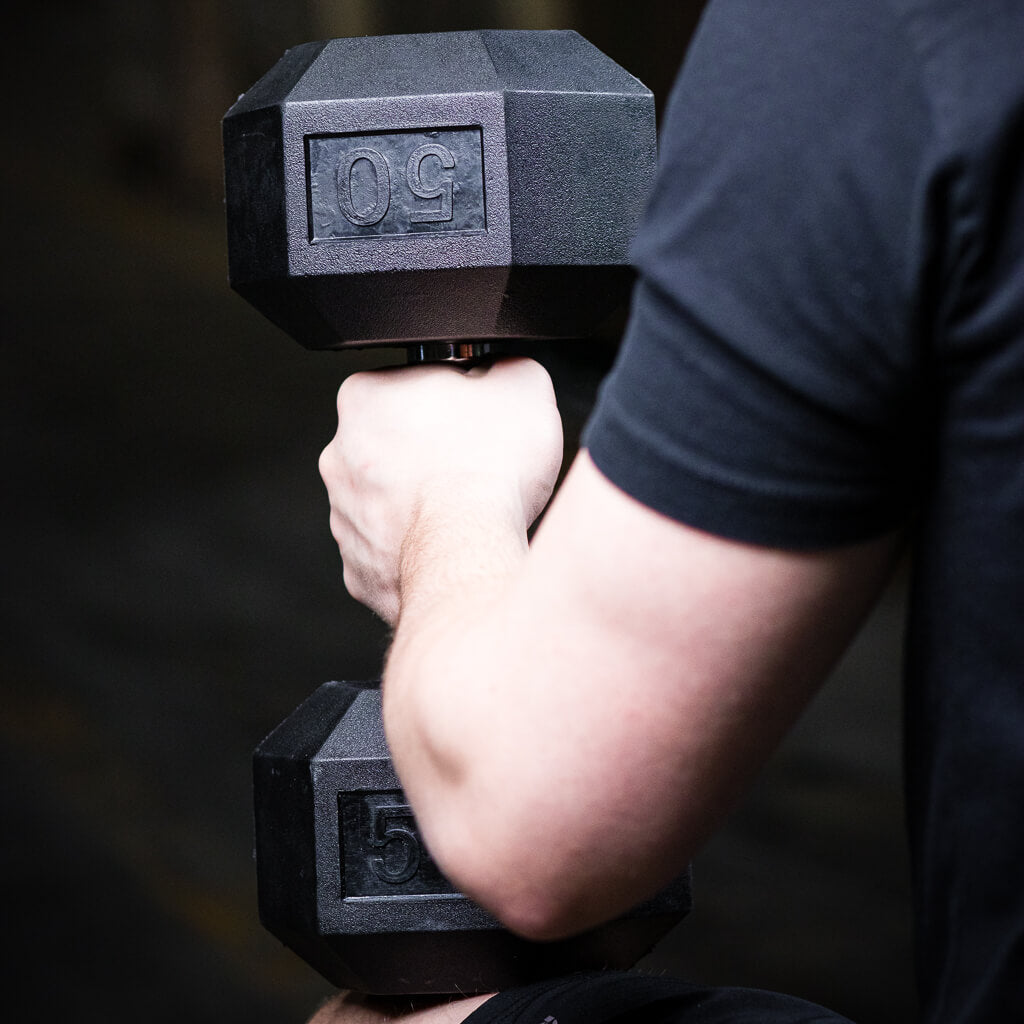 5-40lb PRx Rubber Hex Dumbbell Set