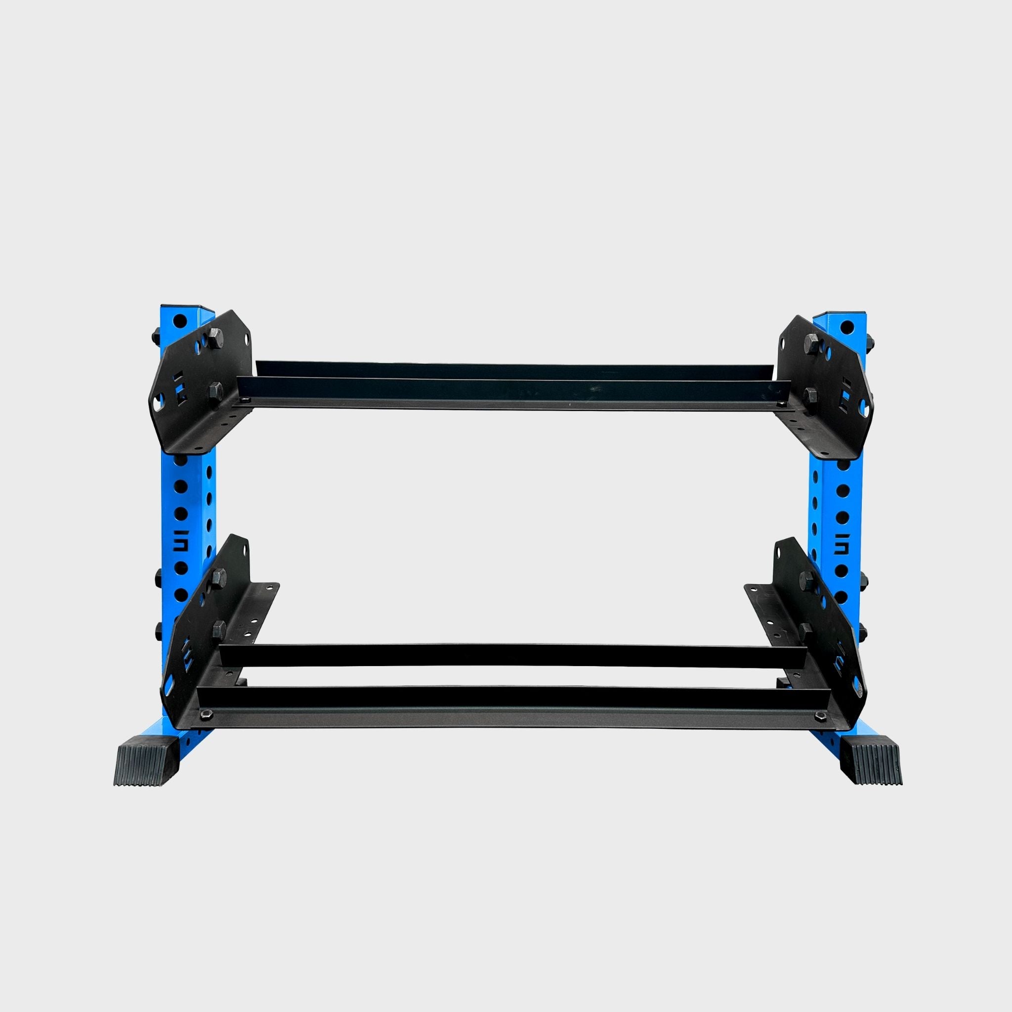 synergy blue empty 43-inch bravo 2-tier horizontal dumbbell storage rack