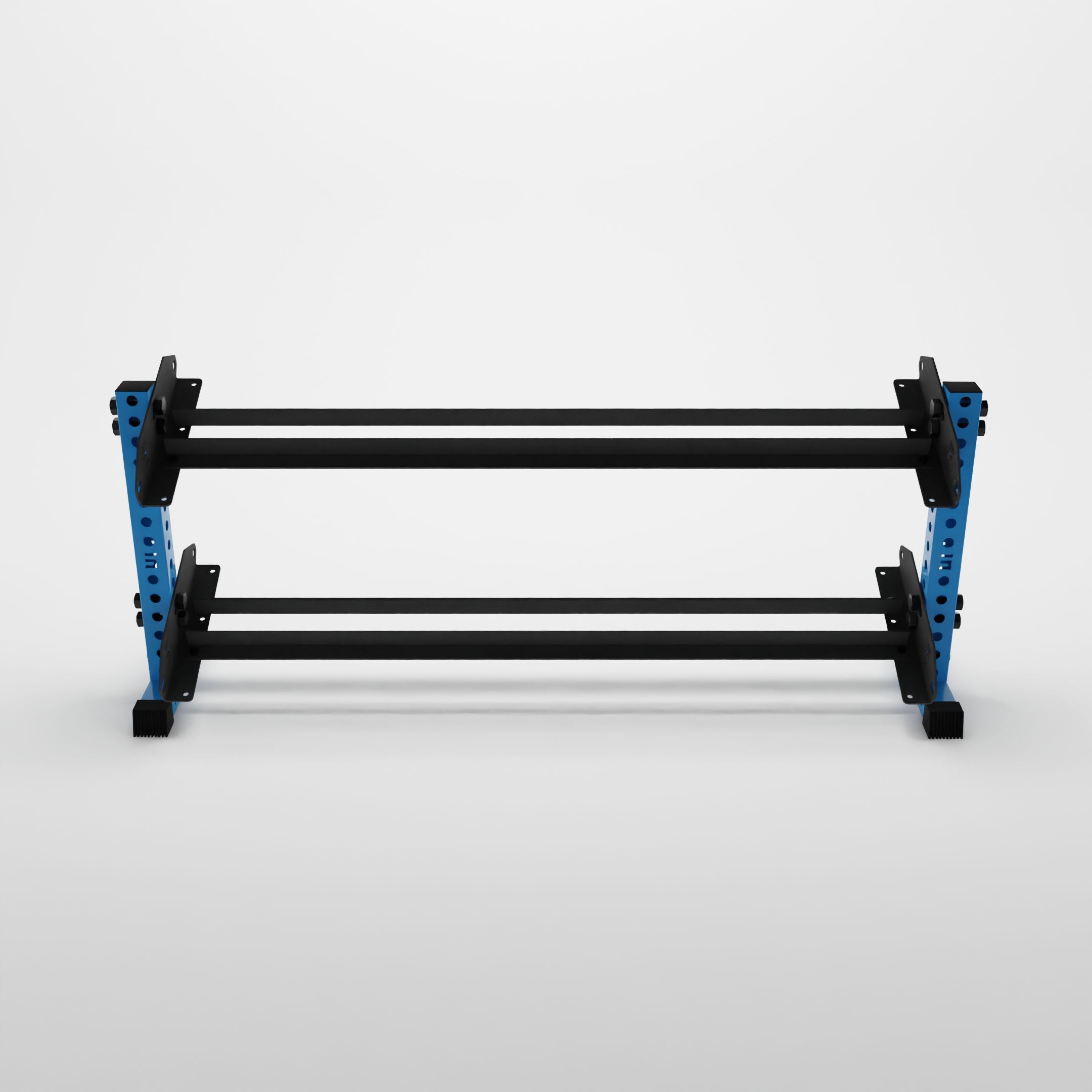 synergy blue 70-inch bravo 2-tier horizontal dumbbell rack