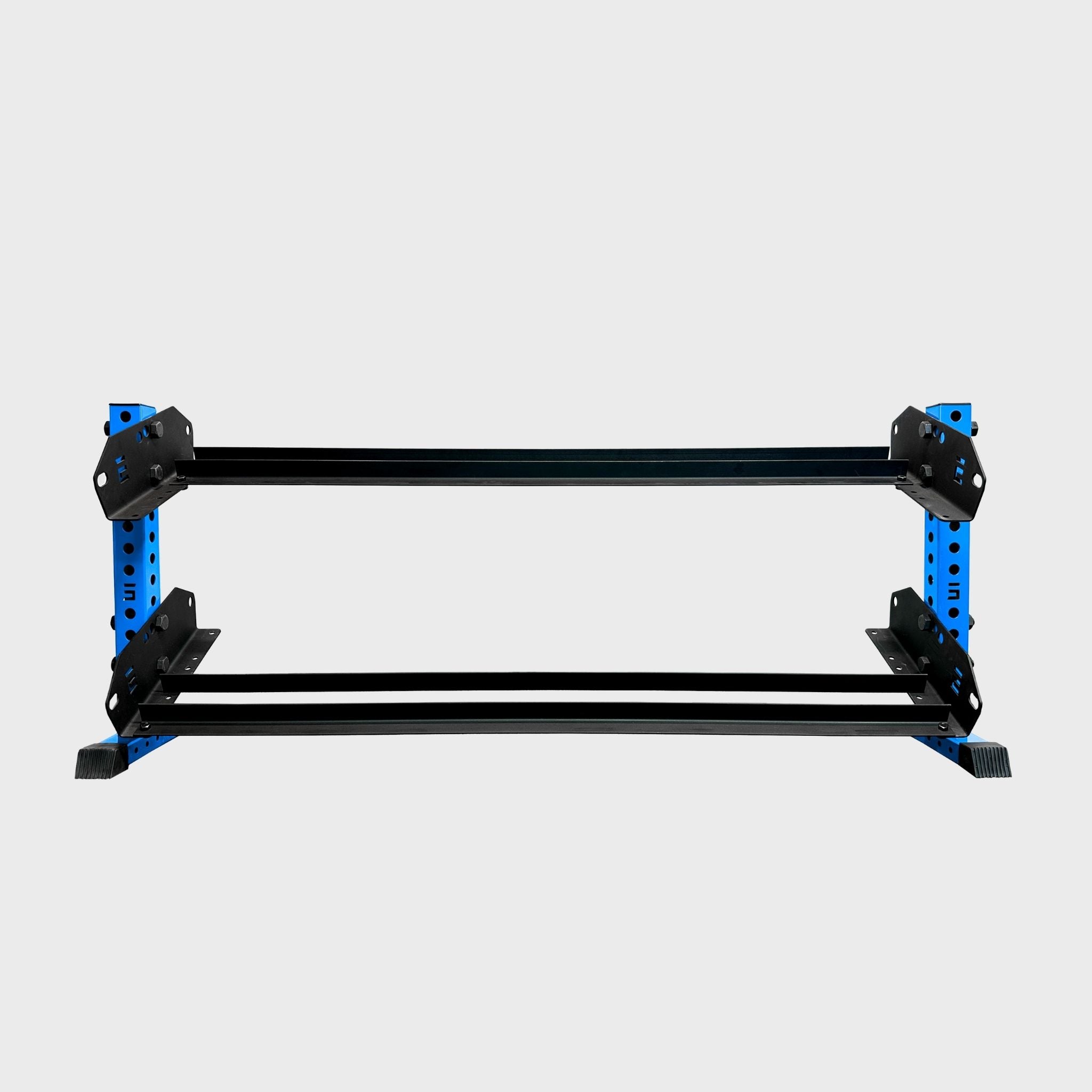 synergy blue empty 70-inch bravo 2-tier horizontal dumbbell storage rack