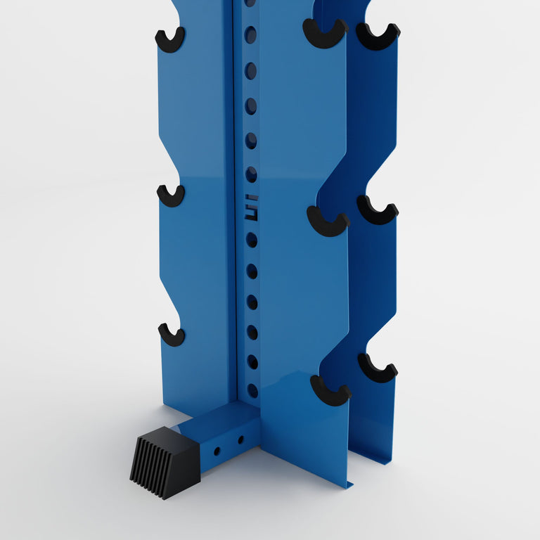 synergy blue alpha elite vertical dumbbell storage rack base