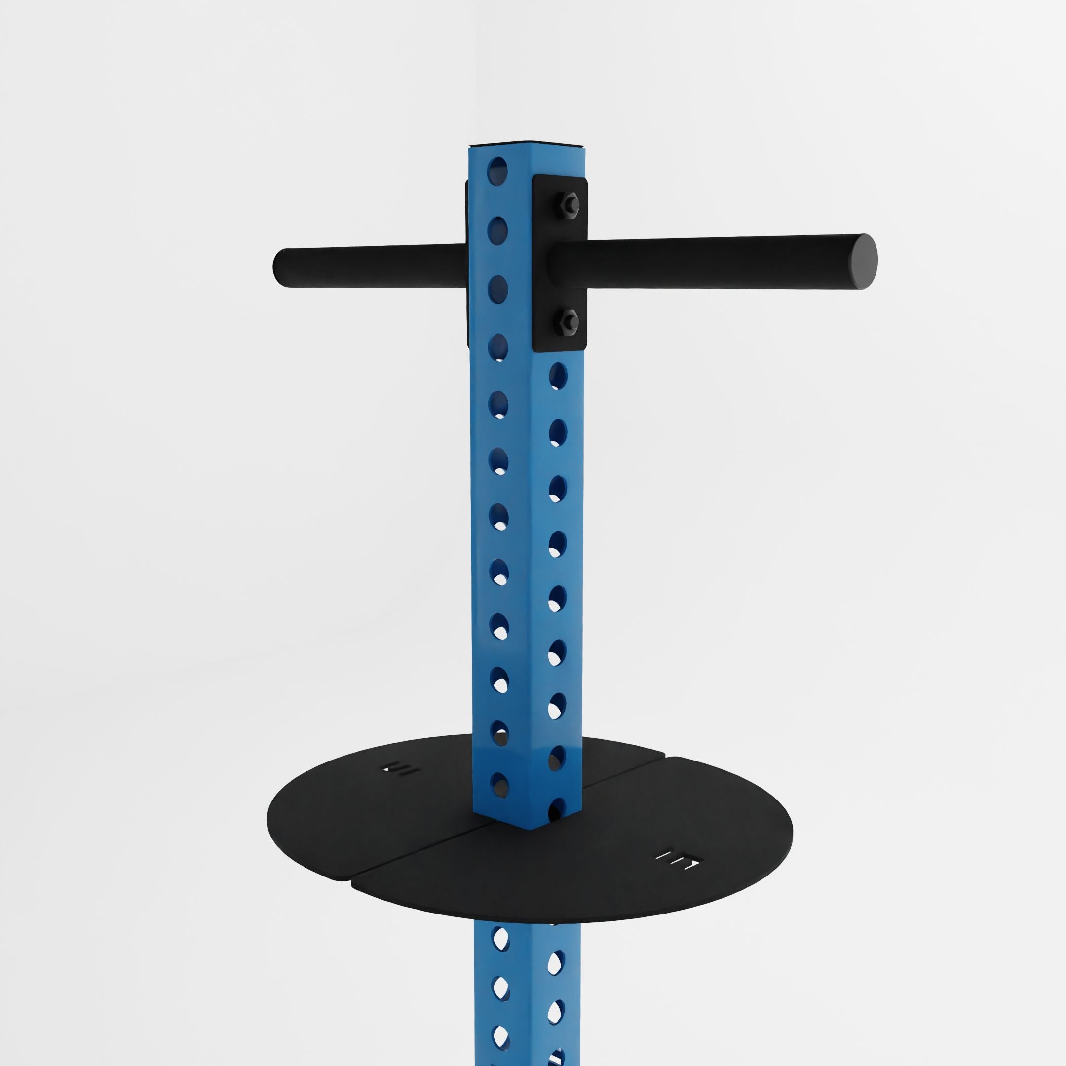 synergy blue alpha pk vertical hybrid plate and kettlebell storage rack top