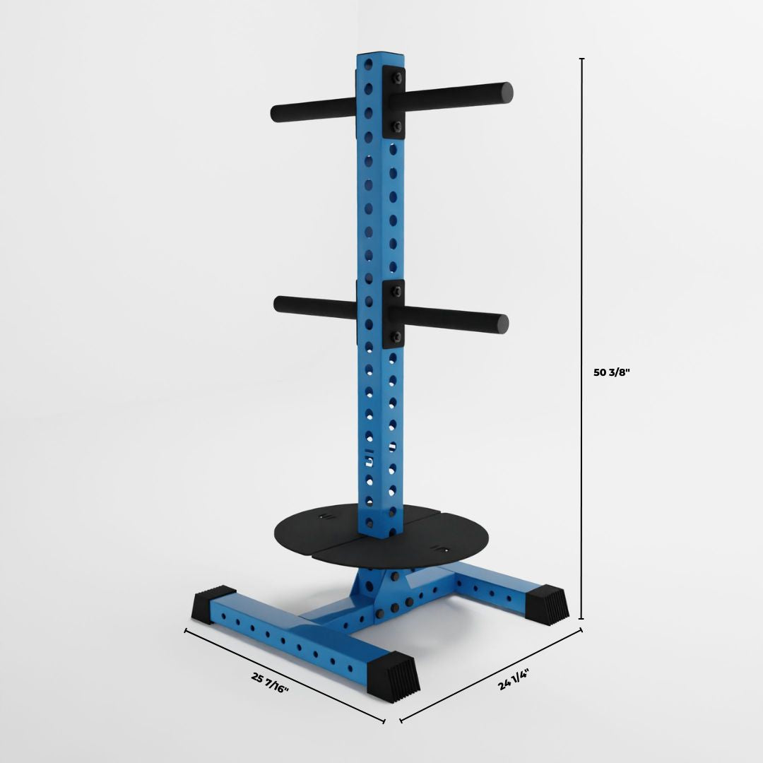 synergy blue alpha pk vertical hybrid plate and kettlebell storage rack dimensions