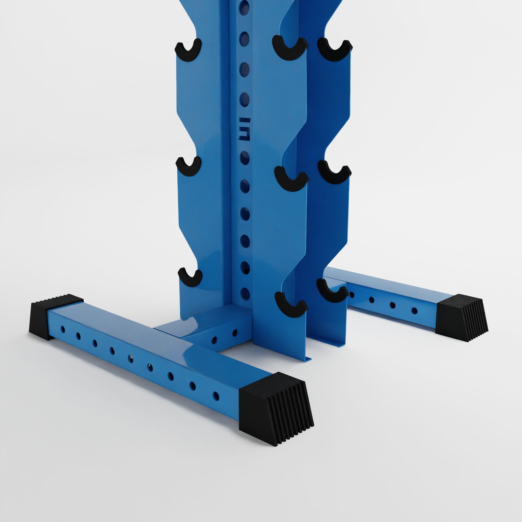 synergy blue delta 10-tier vertical dumbbell storage rack base