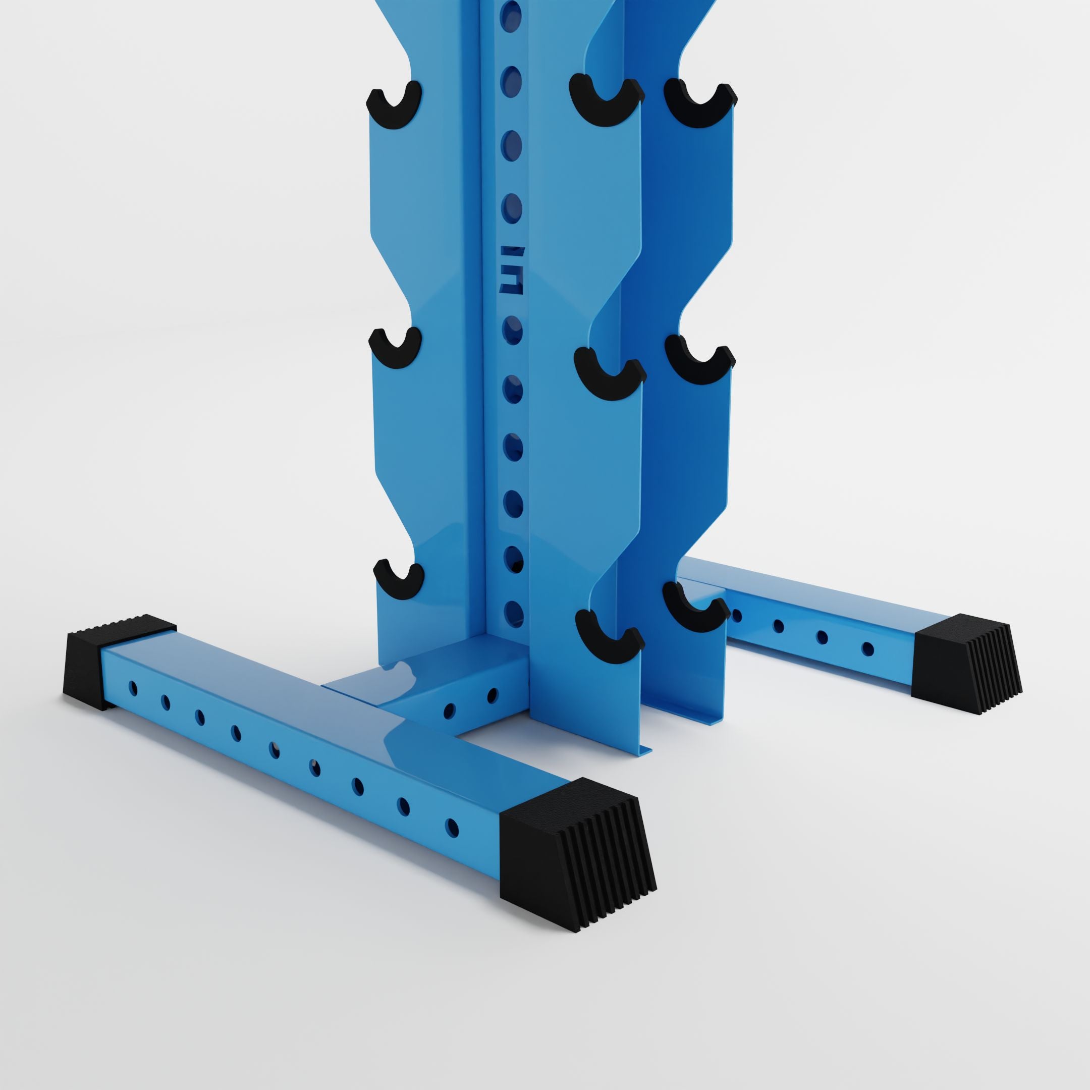 synergy blue delta 10-tier vertical dumbbell storage rack base