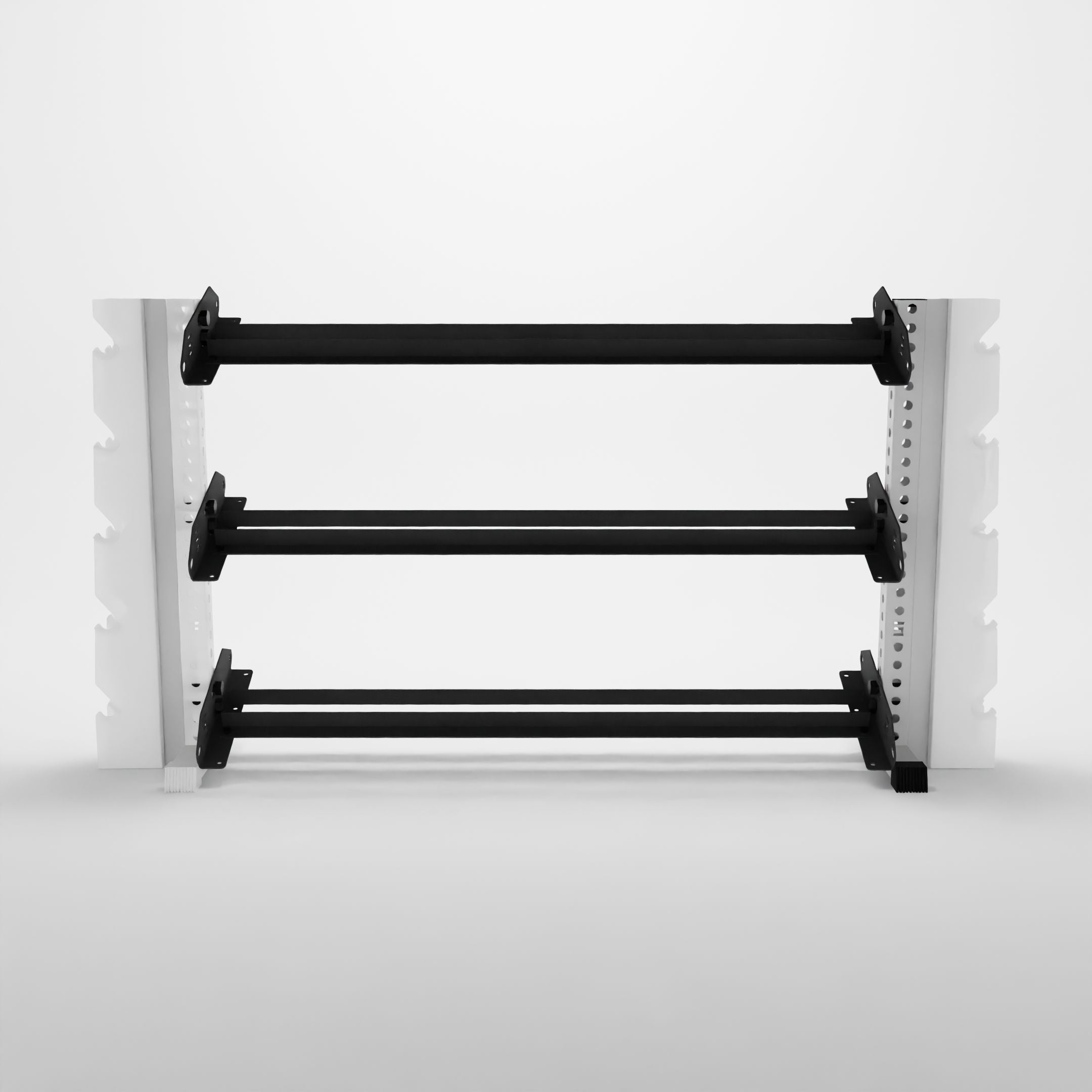 white 70-inch alpha elite vertical to horizontal rack expansion kit