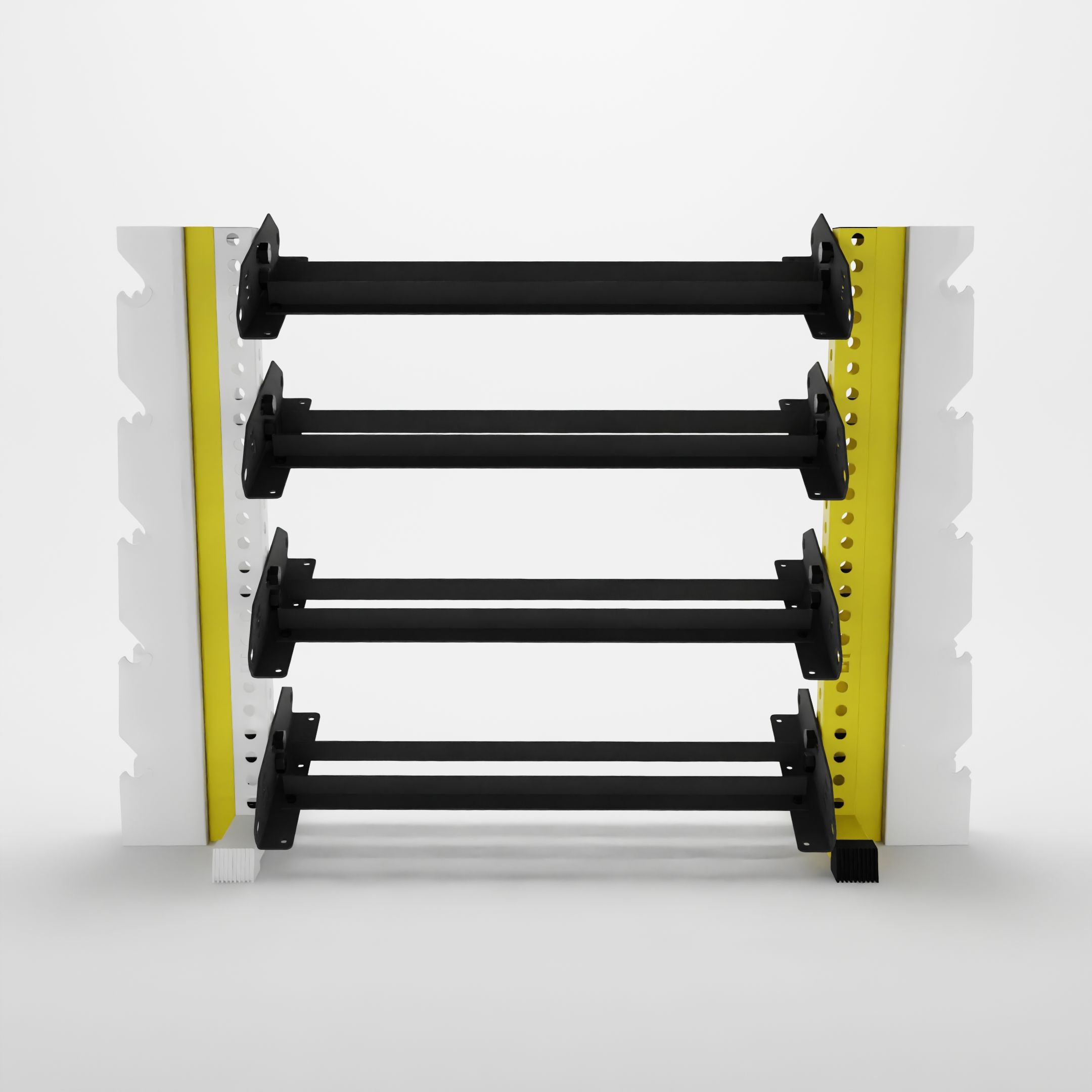 yellow 43-inch alpha elite vertical to horizontal rack expansion kit