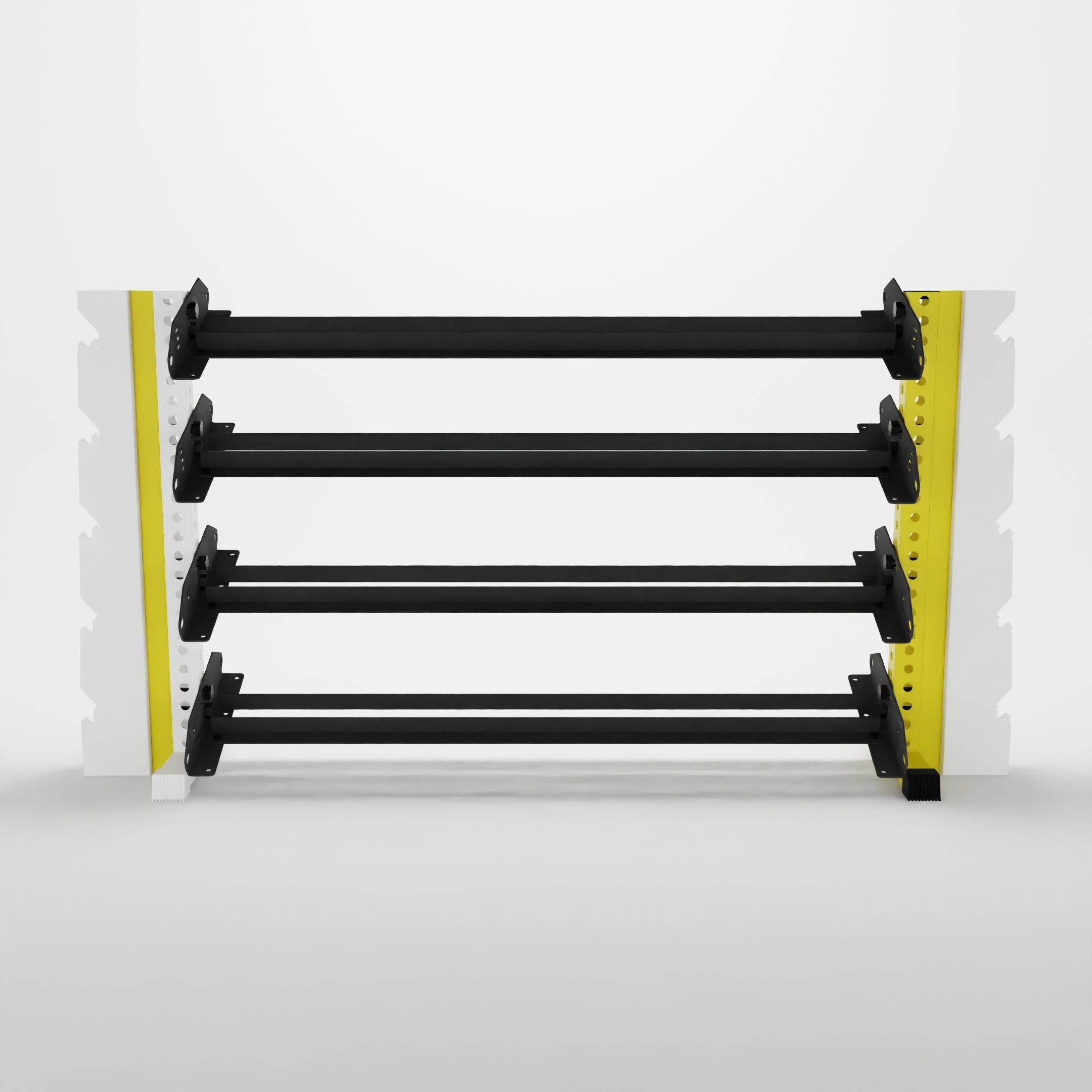yellow 70-inch alpha elite vertical to horizontal rack expansion kit