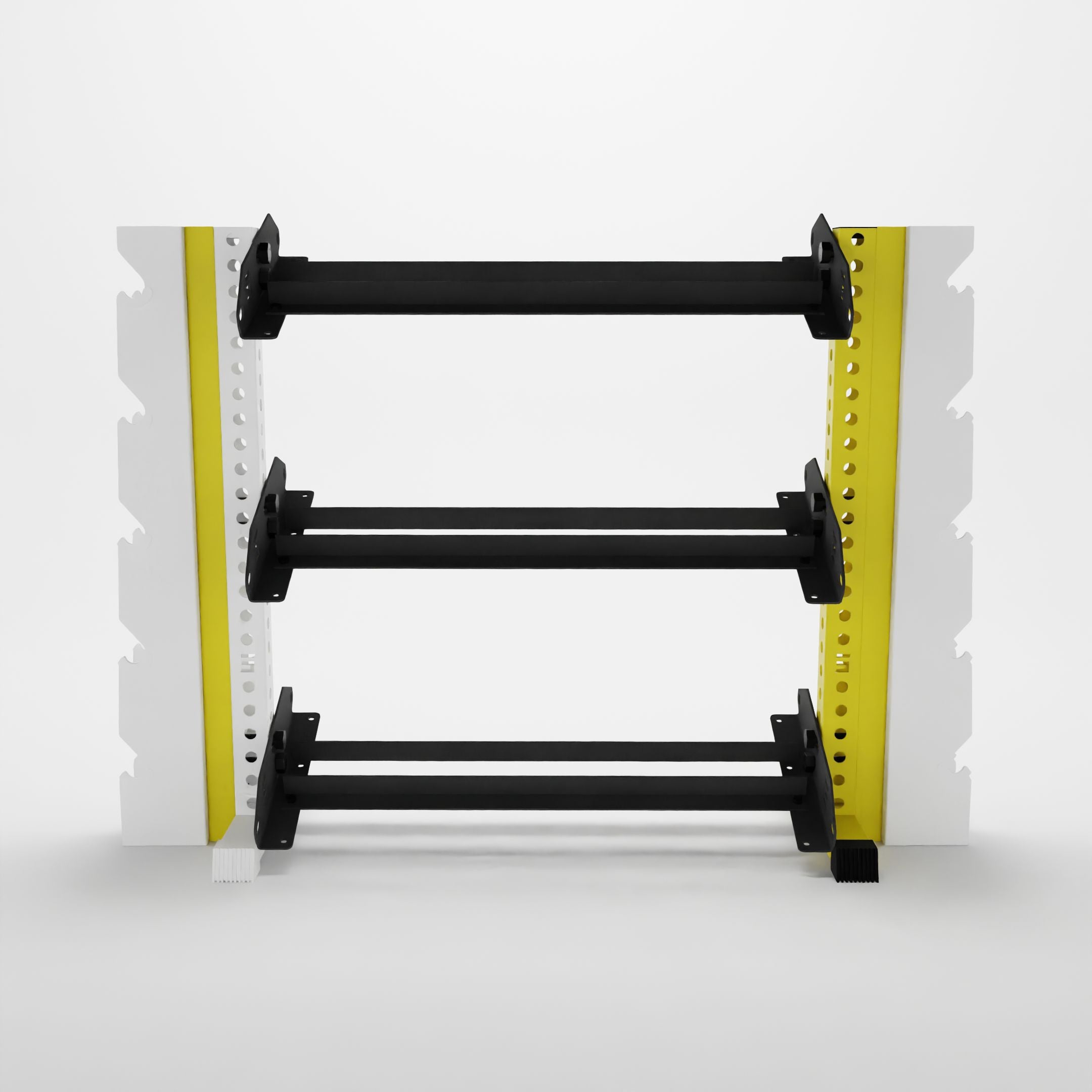 yellow 43-inch alpha elite vertical to horizontal rack expansion kit
