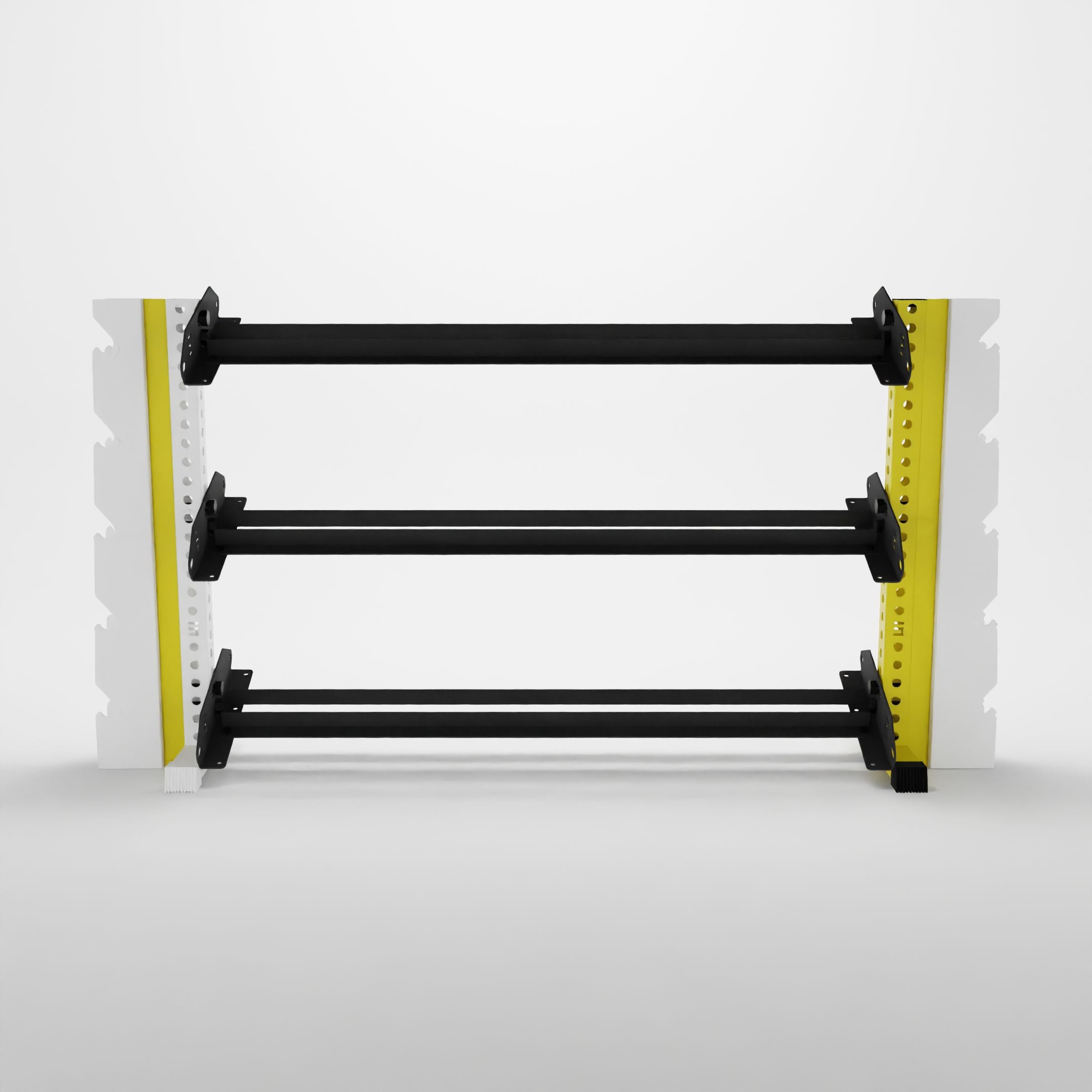 yellow 70-inch alpha elite vertical to horizontal rack expansion kit