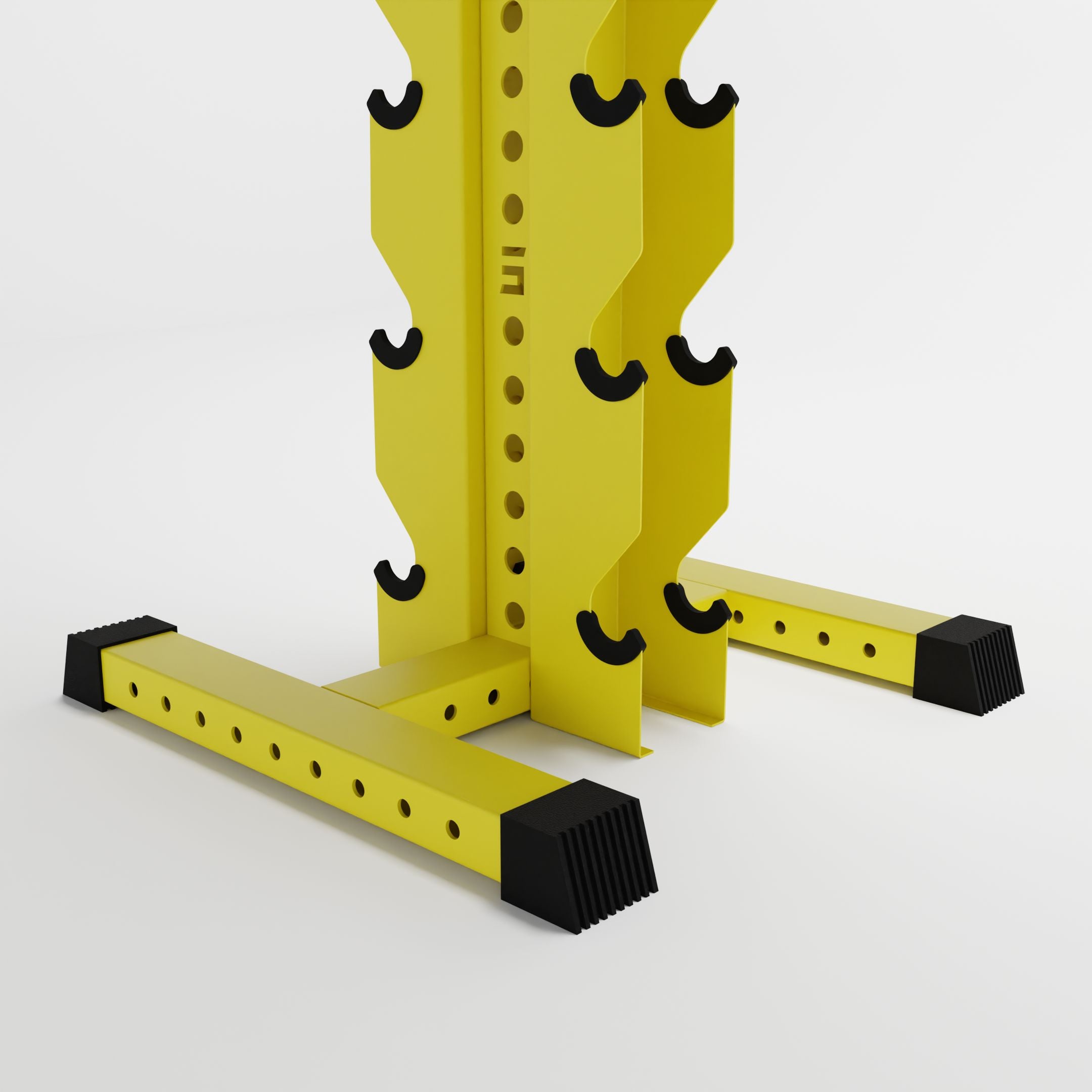 yellow delta 10-tier vertical dumbbell storage rack base