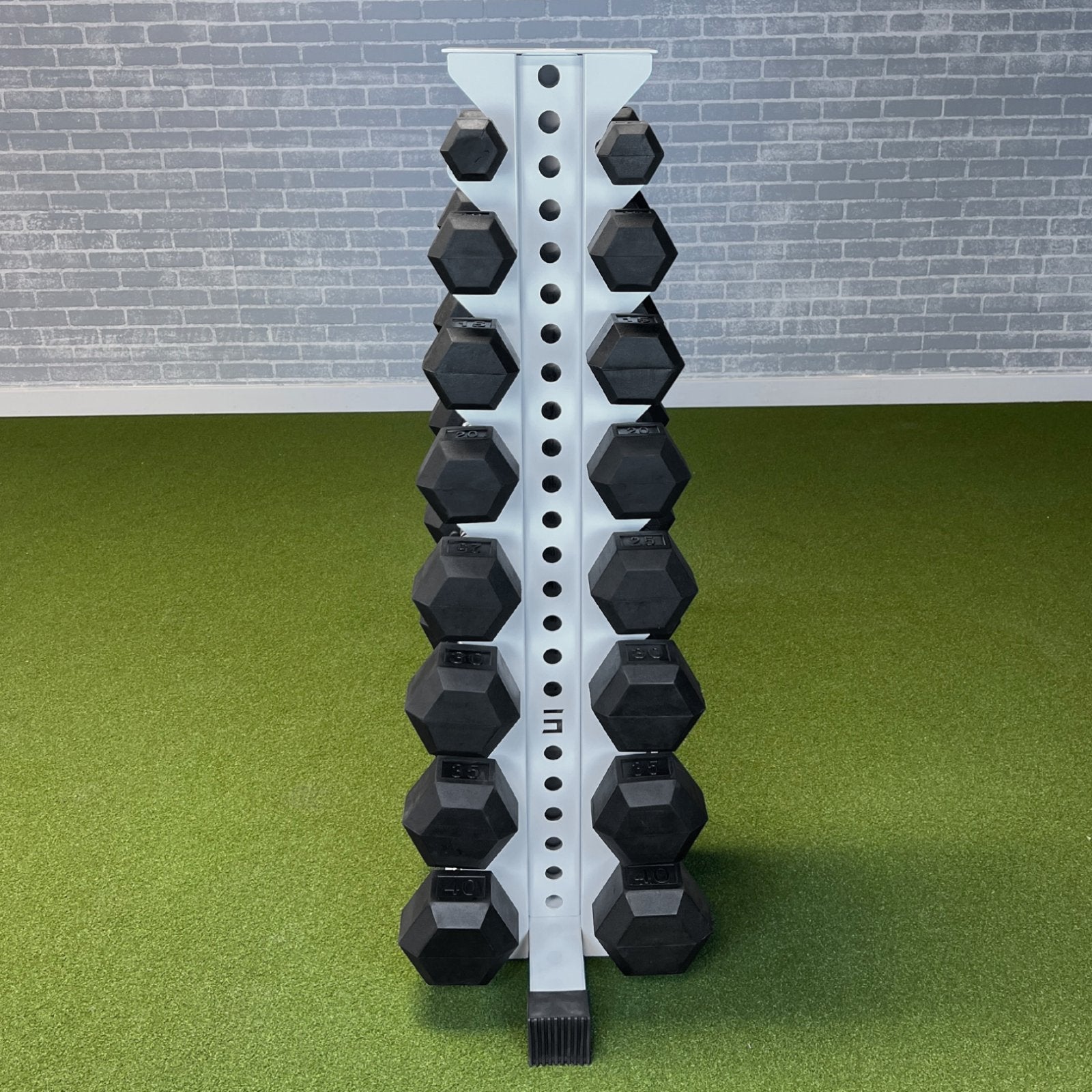 Alpha | 8-Tier Vertical Dumbbell Storage Rack - Synergy Custom Fitness
