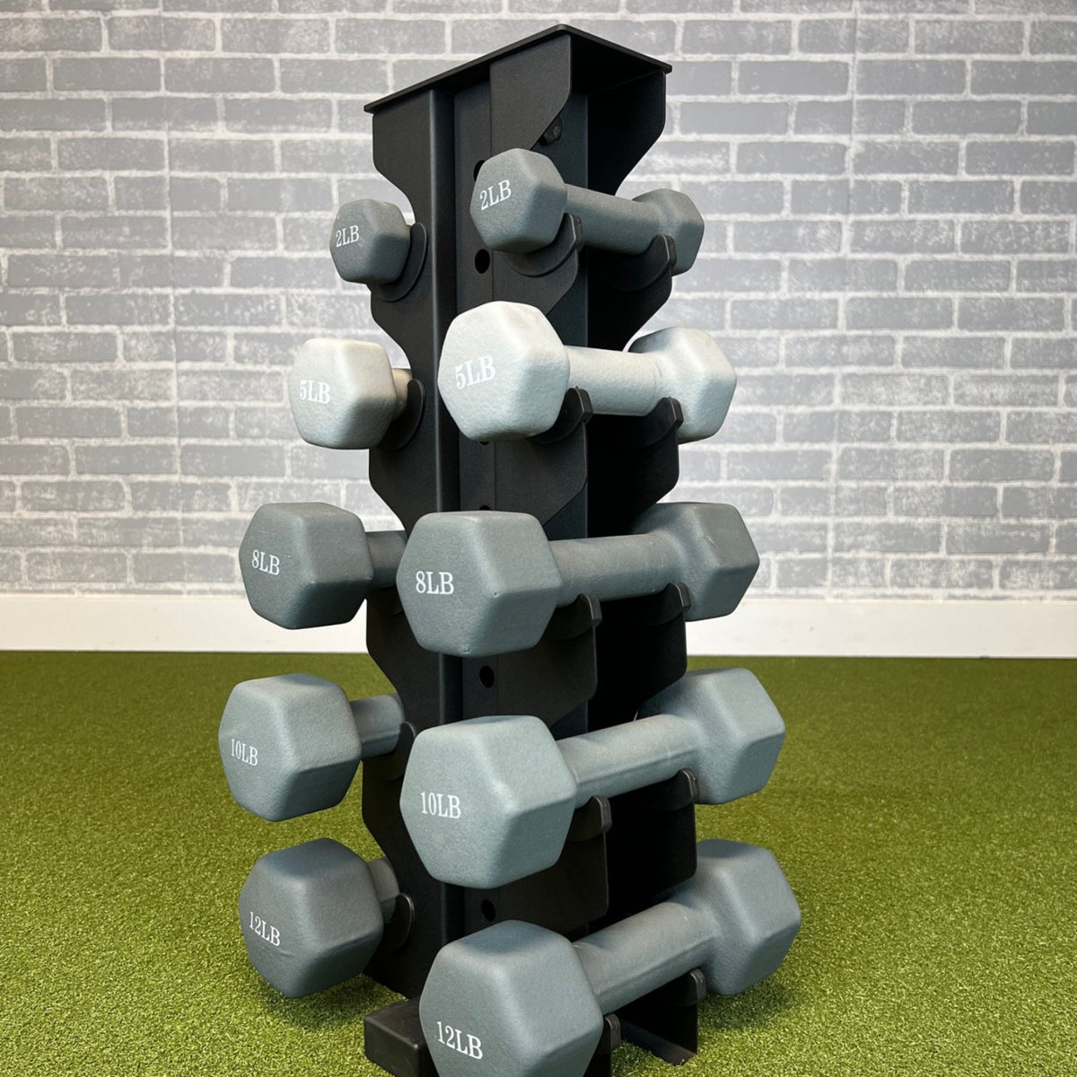 Custom Stackable Dumbll Rack Small 5-Tier Vertical Dumbbell Rack | Synergy Custom Fitness