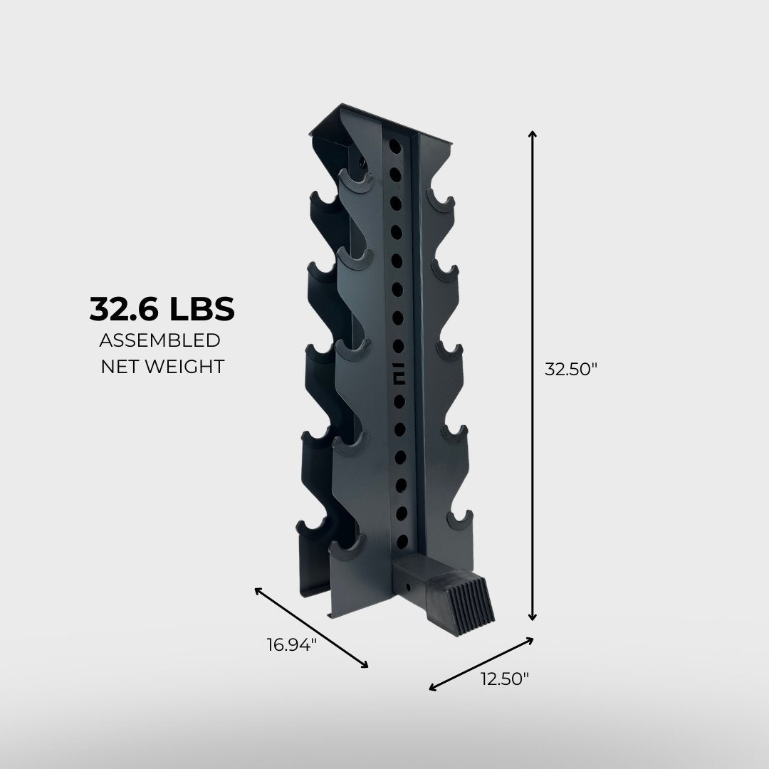 Bravo | 5-Tier Vertical Dumbbell Storage Rack - Synergy Custom Fitness -