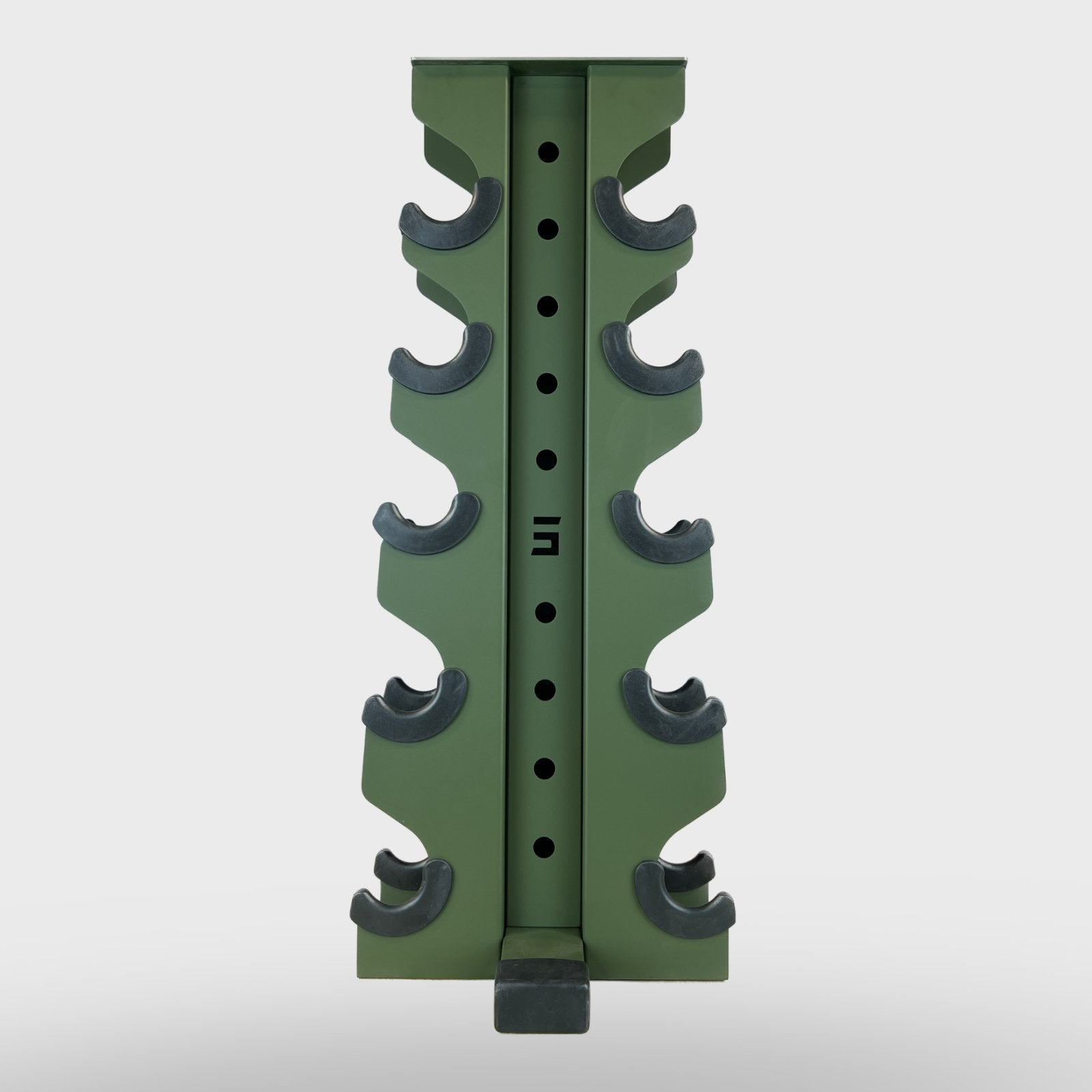 military green charlie 5-tier vertical dumbbell storage rack