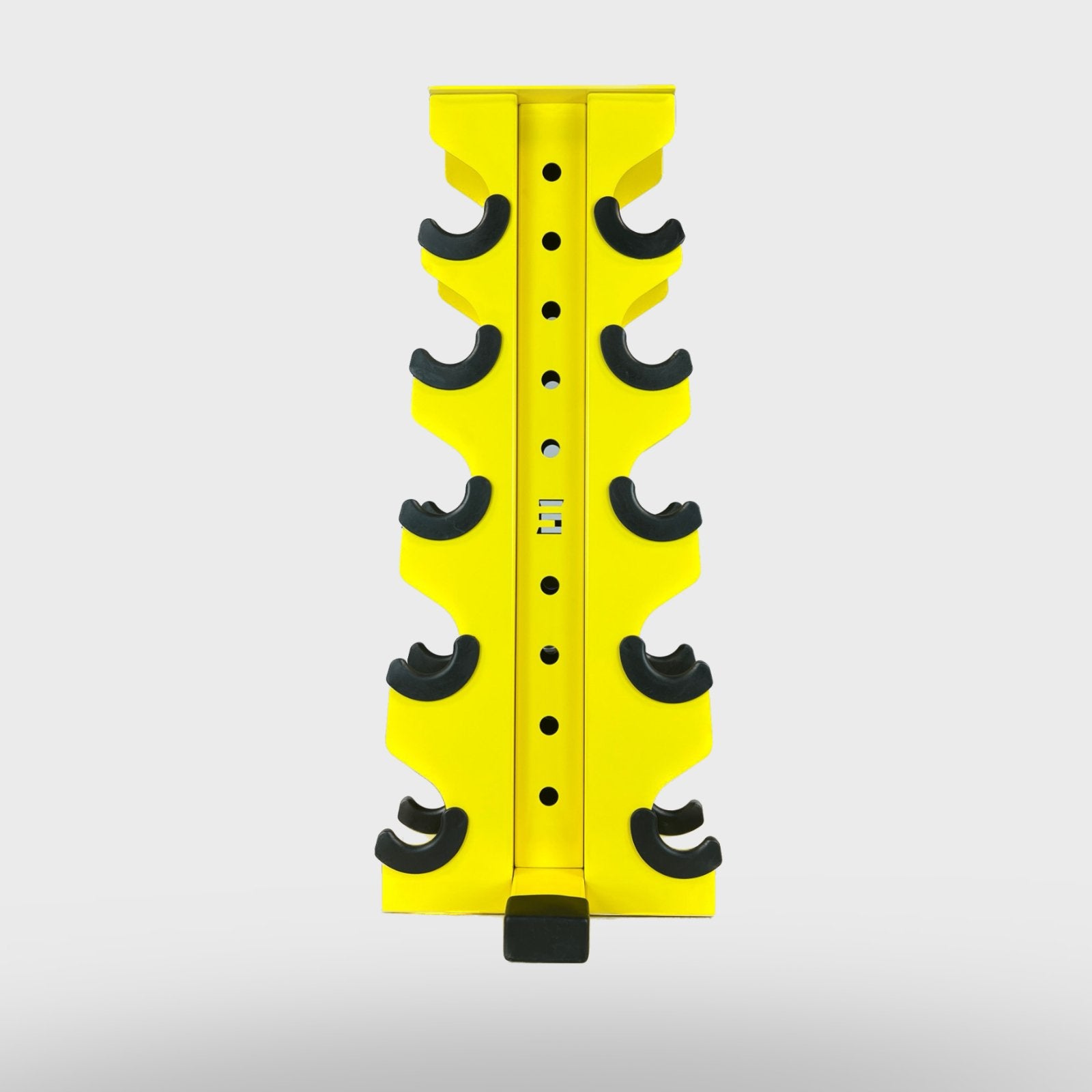 yellow charlie 5-tier vertical dumbbell storage rack